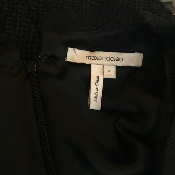 Max & Cleo Black Dress 8 EUC Sheer Tulle Ribbon Sleeveless - Picture 10 of 11